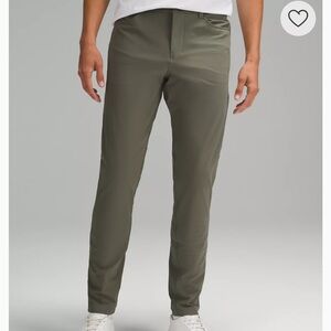 Lululemon ABC classic-fit 5 pocket pant men’s 32L size 30 warpstreme olive green